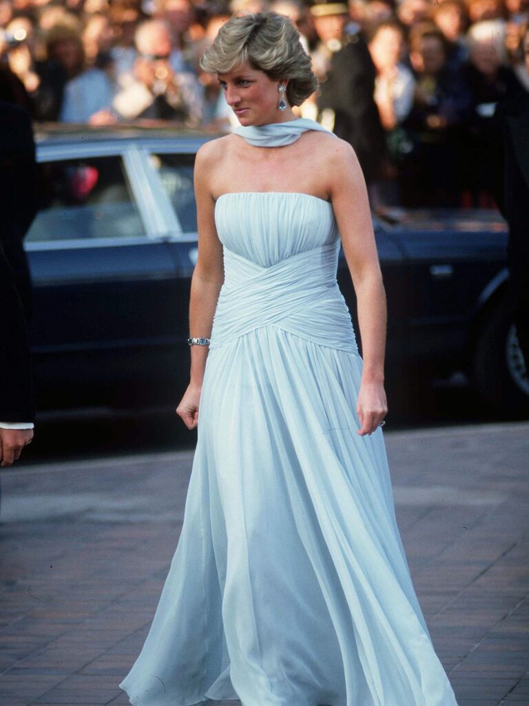 Princess Diana wears a beautiful gown on the red carpet of Cannes Film Festival. 