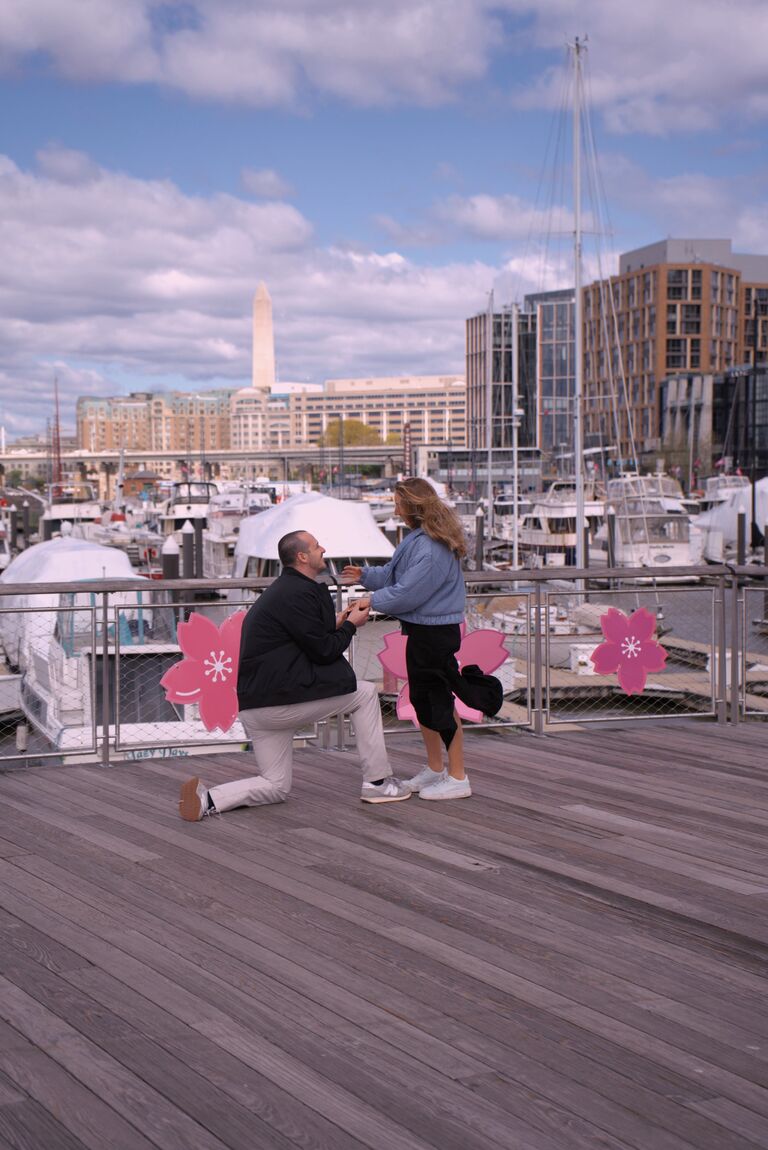 After brunch alone at the wharf, where our relationship started about 7 months earlier, Tim could not wait to ask Jules to marry him!