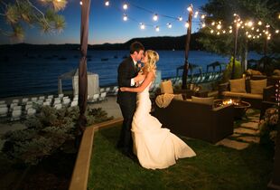 Gold Plates & Utensils on a Simple White Linen Table, Destination Wedding  in Tahoe, Ca…