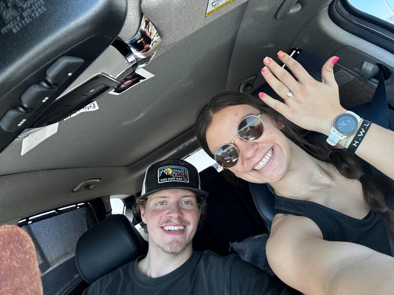 The day we got engaged! *Couple of hours after the question was asked because Katie had to go get her nails done... thanks Aubs
