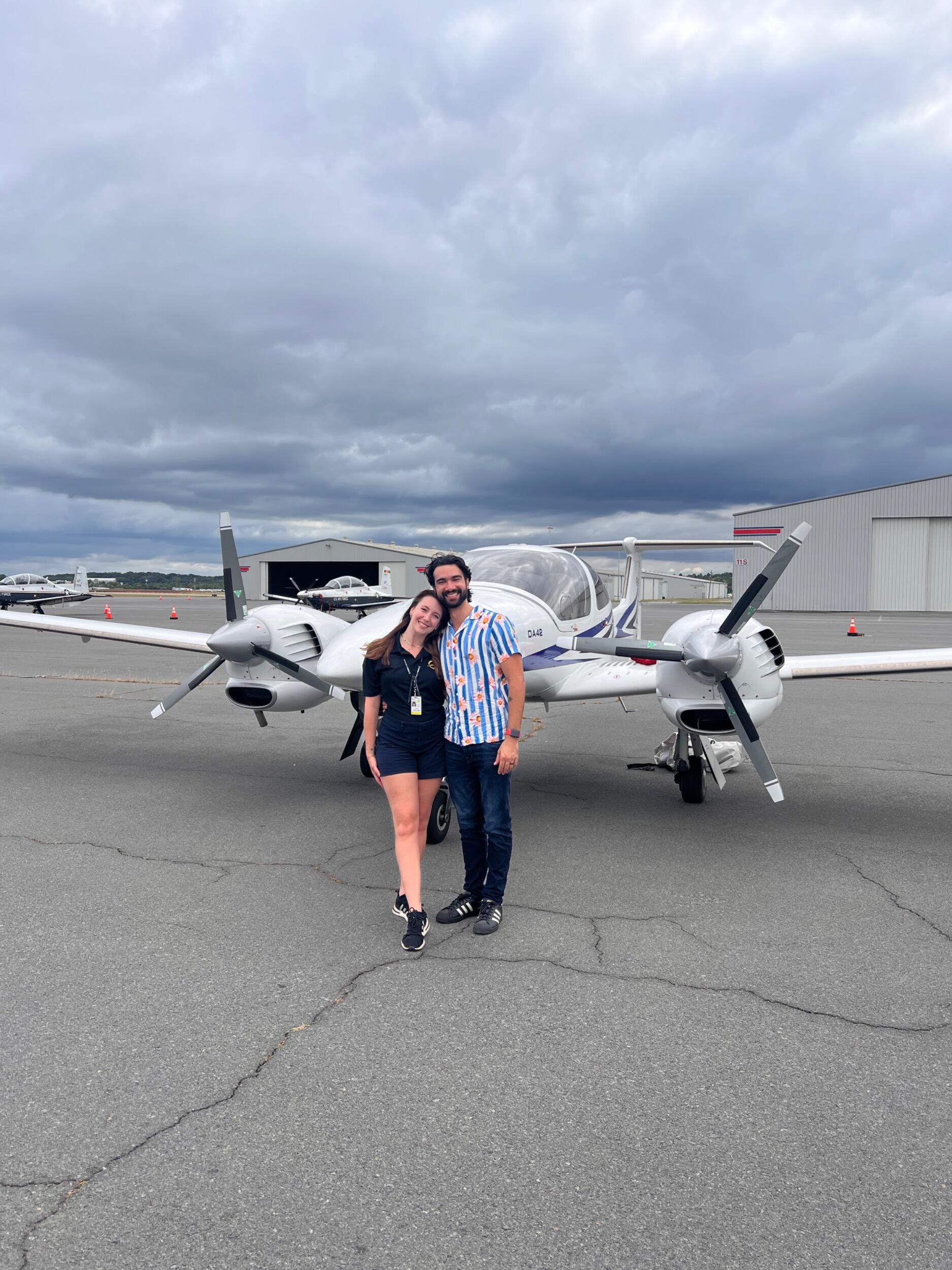 For our fourth anniversary, Samantha got to take Jonathon flying for the first time!