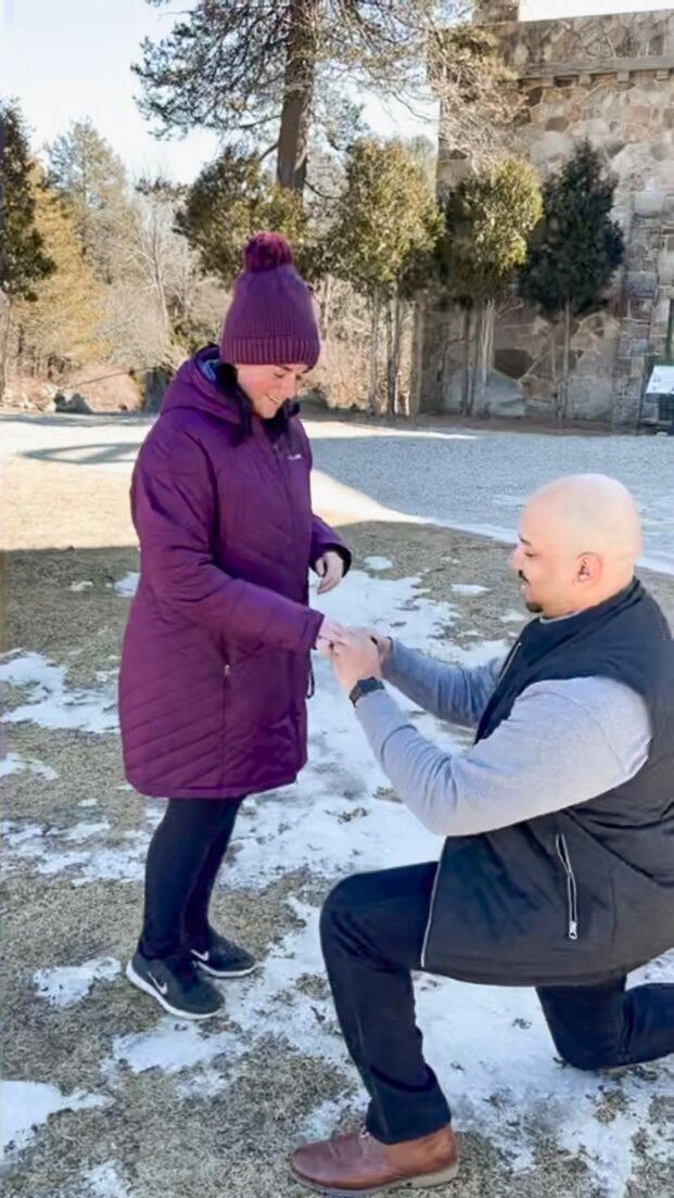 He popped the question!