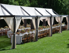 Outdoor wedding tent rental from Bright Event Rentals in San Francisco, California