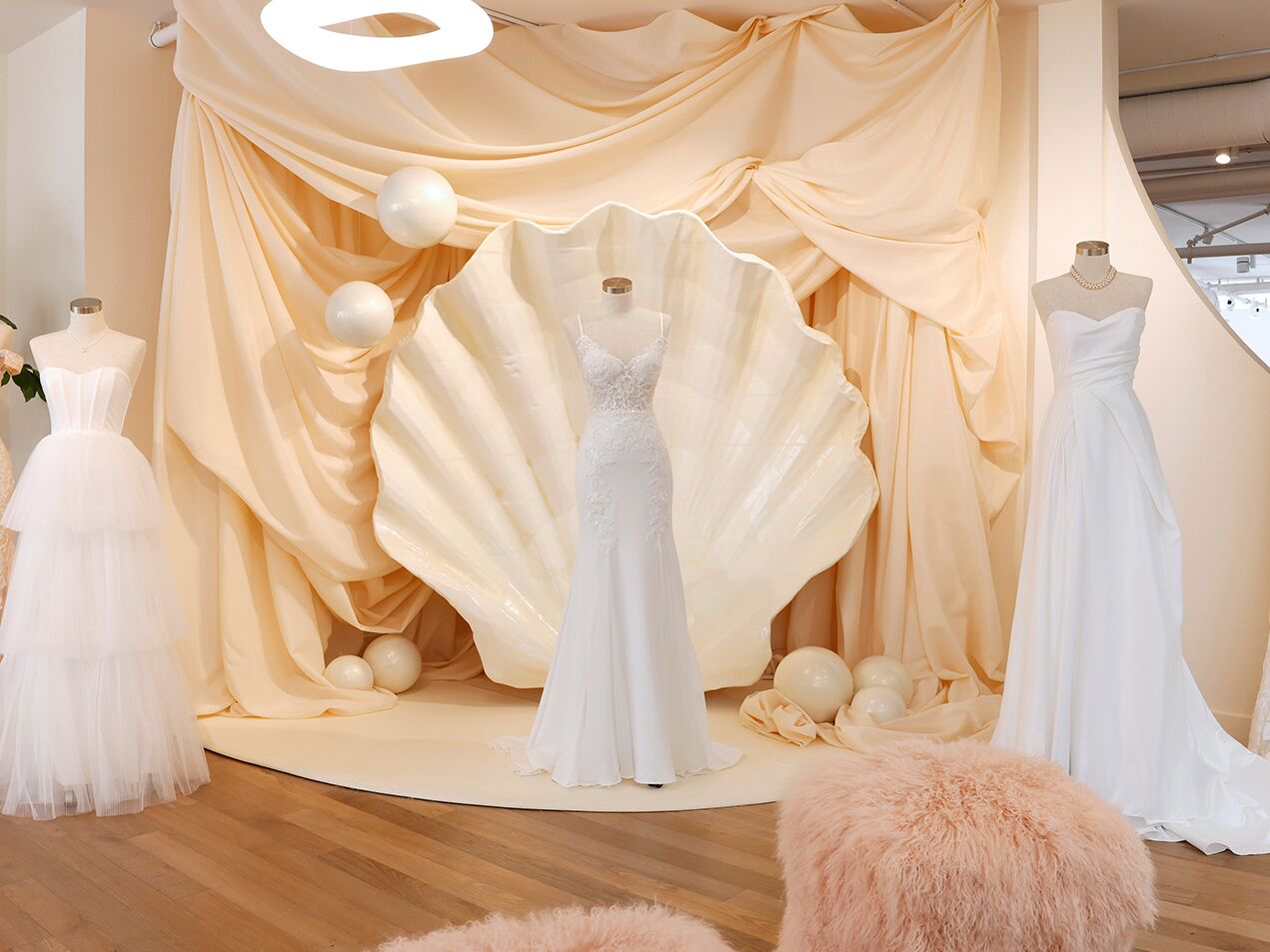 Lulus wedding dresses in the Lulus bridal boutique in Los Angeles