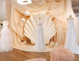 Lulus wedding dresses in the Lulus bridal boutique in Los Angeles