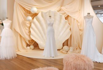 Lulus wedding dresses in the Lulus bridal boutique in Los Angeles