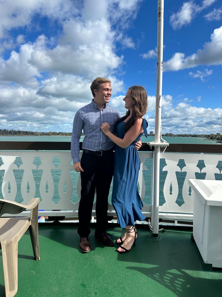 On the Detroit Princess riverboat celebrating two years together