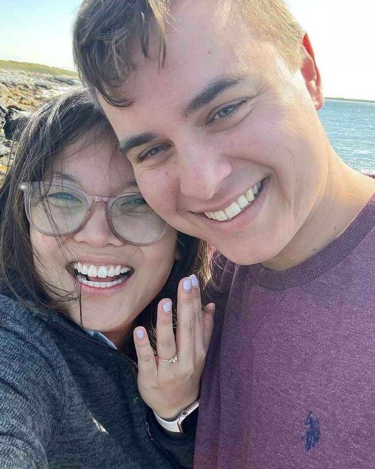 Middletown, RI: We took a short trip to Newport, RI and Kevin got down on one knee! It was the most idyllic morning walk overlooking the ocean at Sachuest Point National Wildlife Refuge. We celebrated that night with the best steak dinner we've ever had!