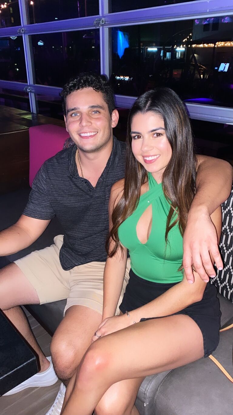 After one month of dating, we posted our first picture together on social media after a night out with friends #softlaunch