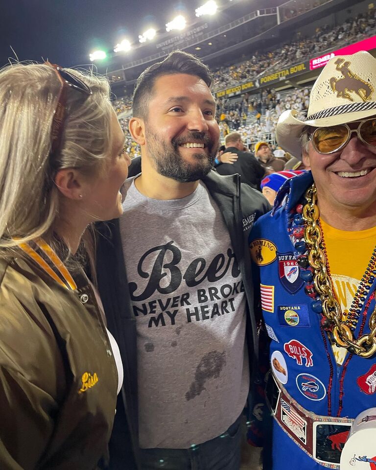 Wyoming Cowboys football game with Bills Elivs from Bills Mafia.