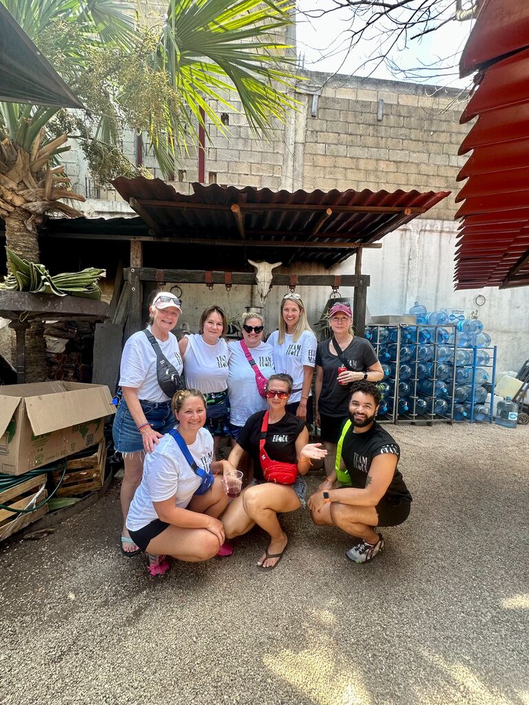 The group went on a private Taco and Cenote Tour.