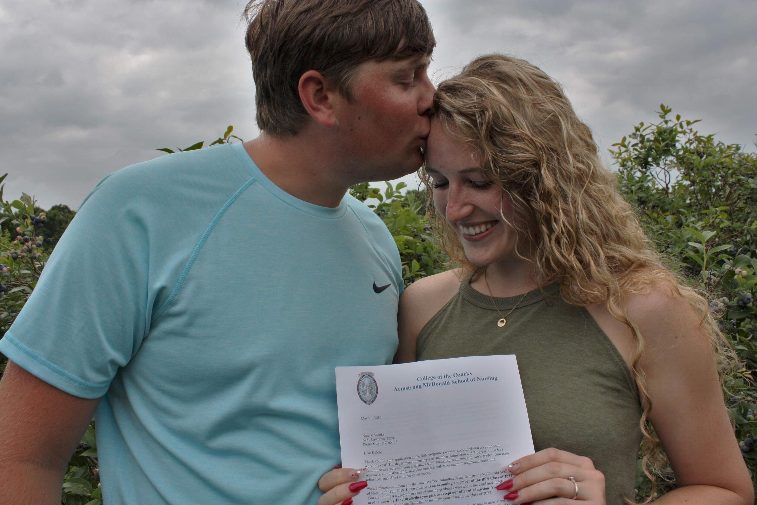 I received my acceptance letter to nursing school. I could not have done it without all of the love and support from the man pictured here!