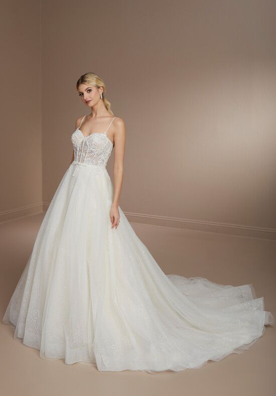 Wedding dress outlet with diamond straps