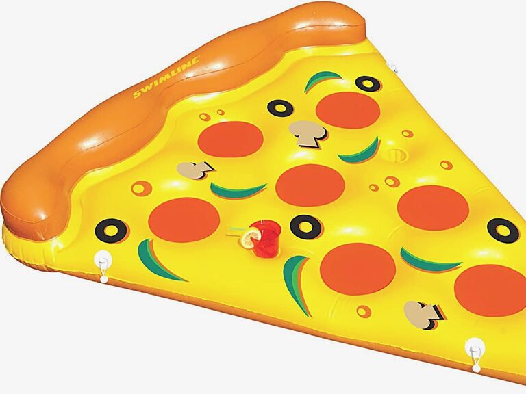 Pizza shaped pool float from Amazon. 