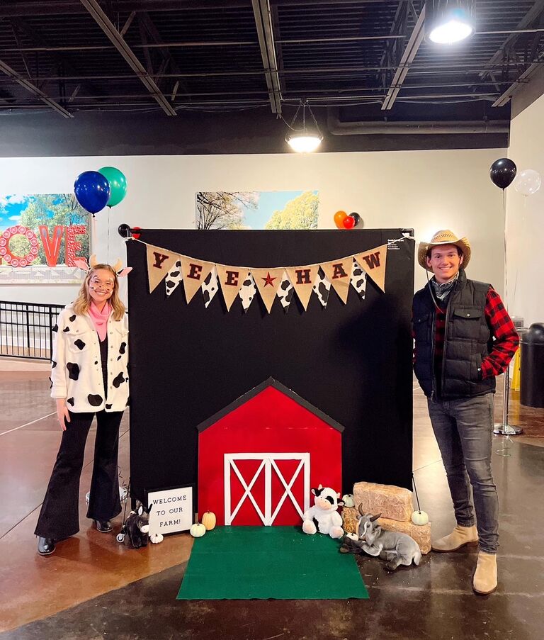 A Farmer and His Cow.