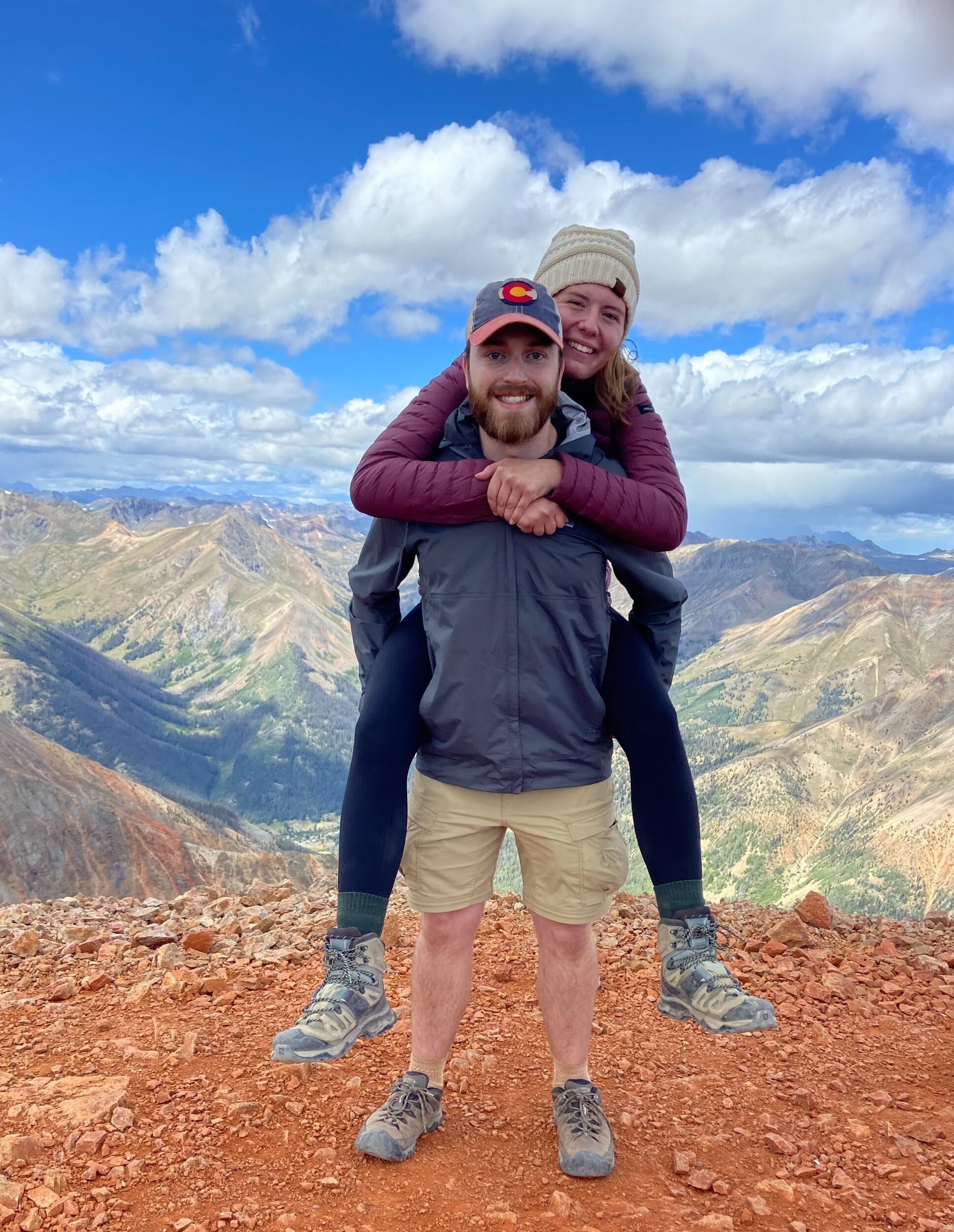 Our first big hike together - a 14er on DJ's birthday that was almost 10 miles
