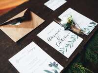 Beautiful wedding invitation set