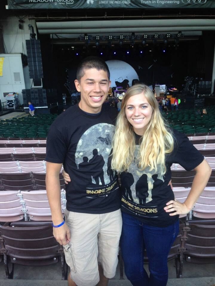 Our first concert together, Imagine Dragons!