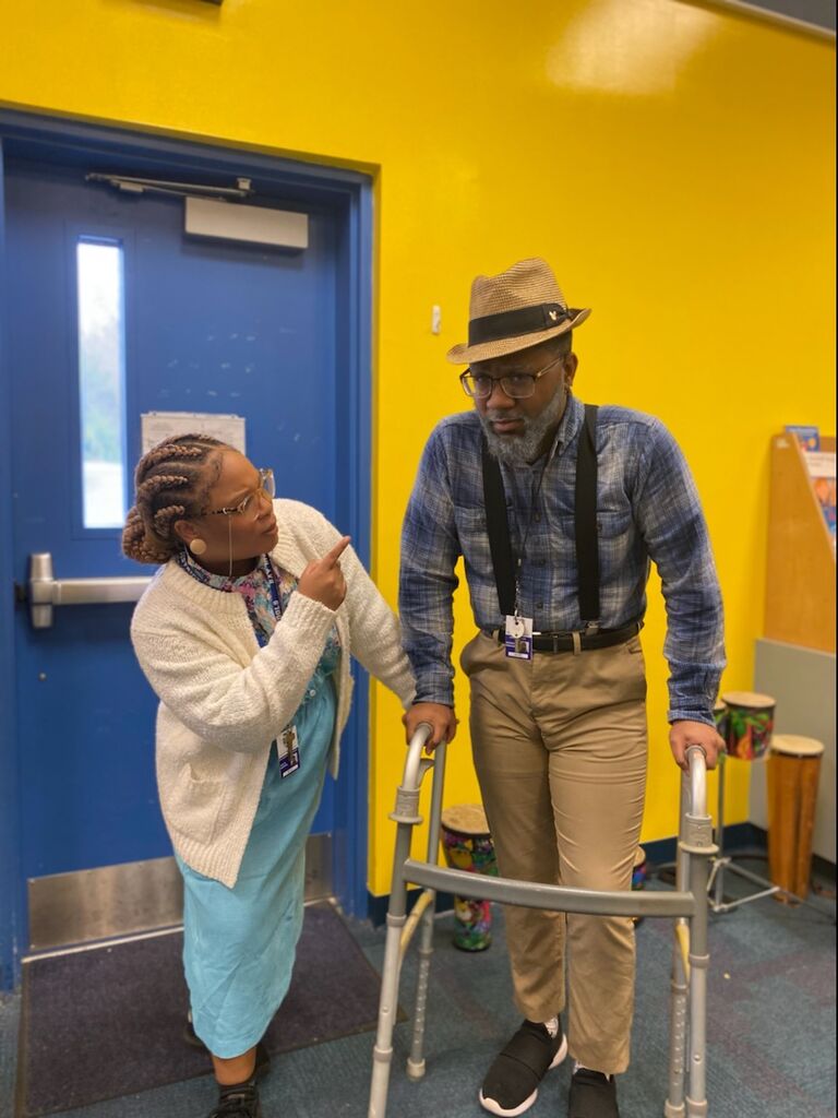 Patrick and Jaelin had the opportunity to teach at the same school together. Here’s a glimpse of how they will look when they grow old together. They were celebrating the 100th day of school.