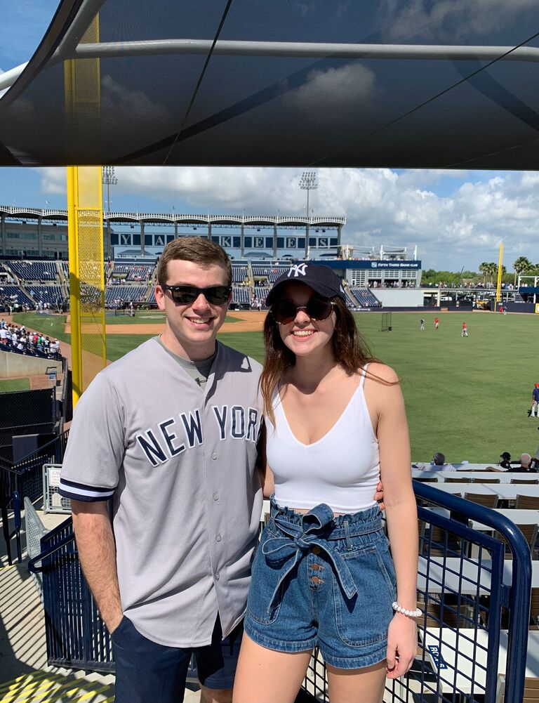 Yankee's Spring Training Game (Eleni officially adopted the fandom) 