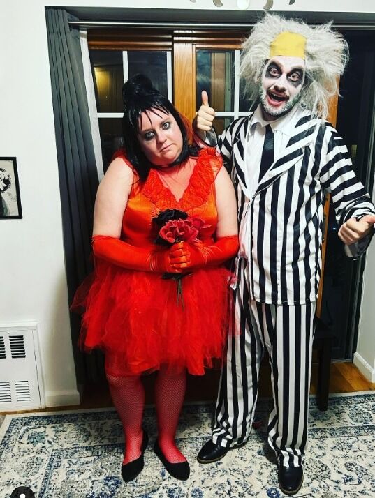 Beetlejuice and Lydia for Halloween