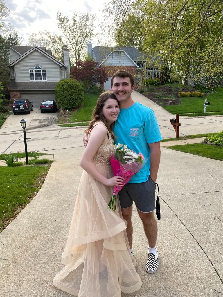 Aaron supported me on my high school "prom" night.