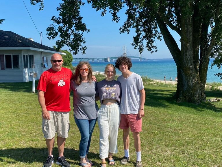 On our way to Mackinaw Island, Michigan with Caleb's parents, Jeff and Julie!