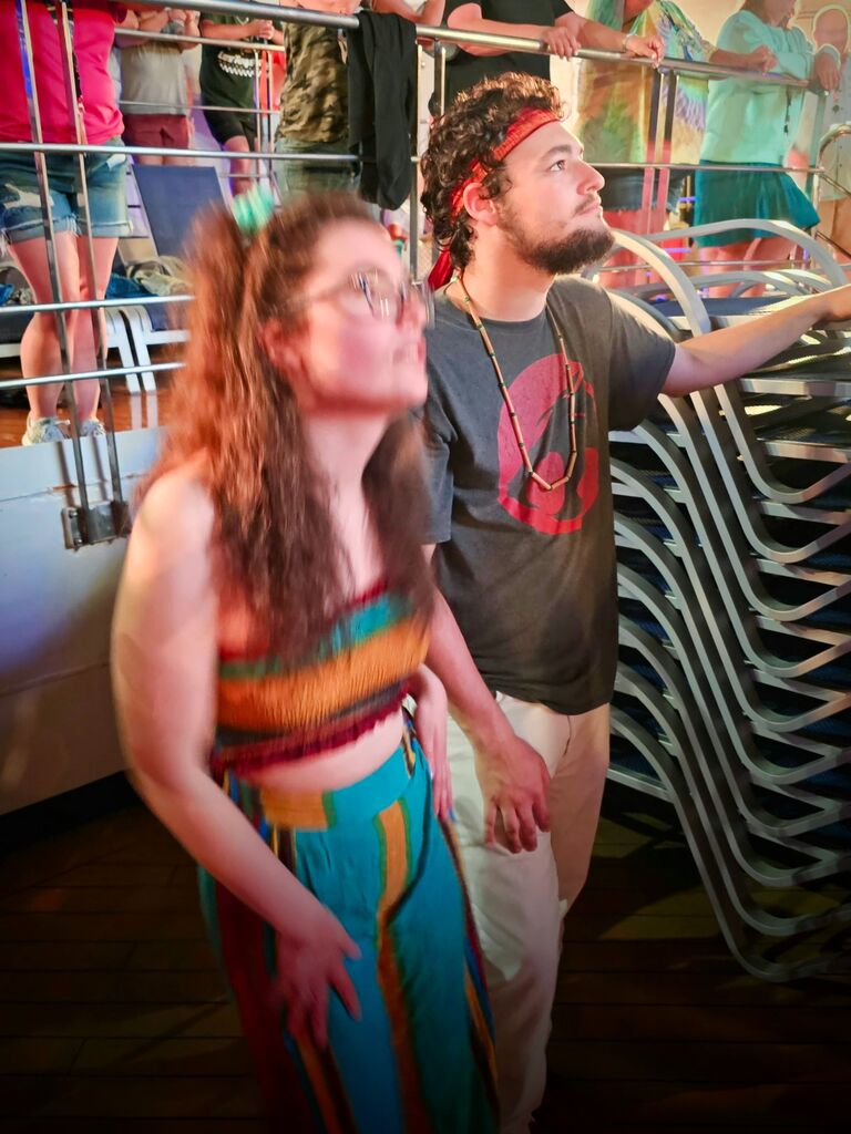 80's party on the boat