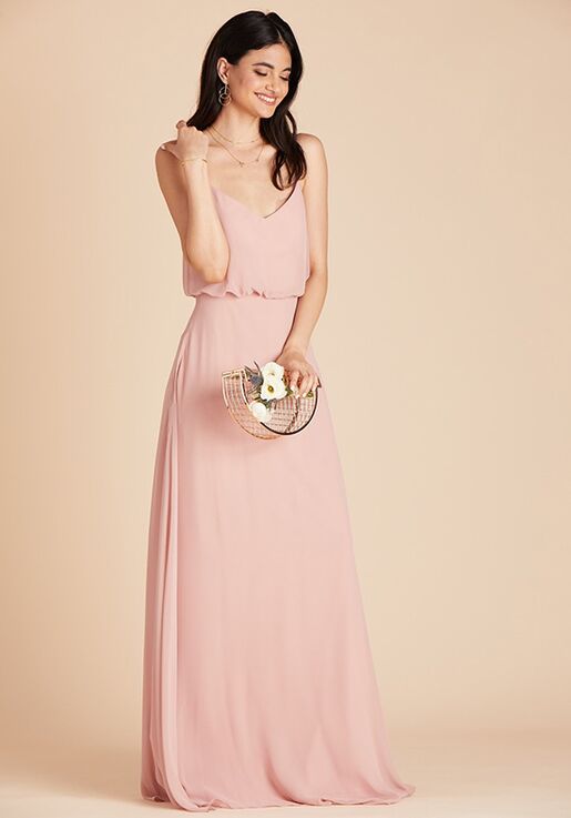 rose quartz bridesmaid dress