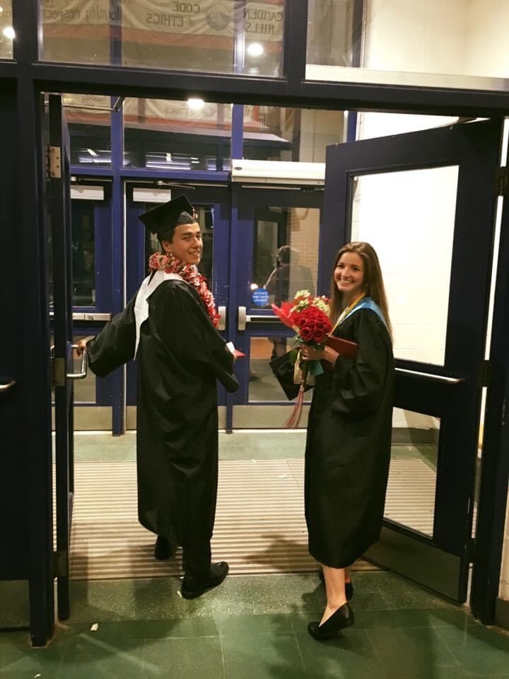 Walking out the doors of CHRHS one last time after graduating!