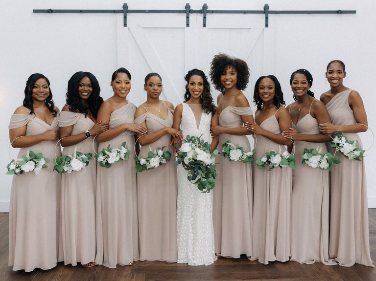 Gorgeous bride and her bridesmaids ready for the big day