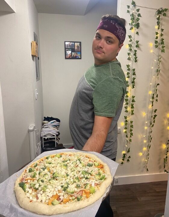 My handsome chef! - Pizza night