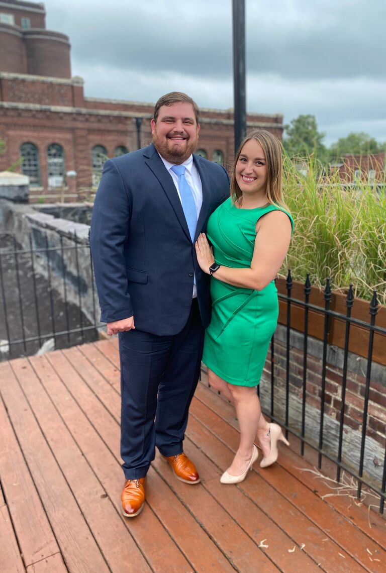 Over 2 years, Andrew and Allison dated and enjoyed many things together including family game nights, TJMaxx dates, football tailgates, homemade pizza nights, golf lessons, 5K races, loved ones' weddings, and going on adventures with their dog, Rosie. 