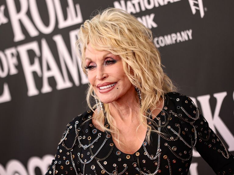 Dolly Parton attends the 37th Annual Rock & Roll Hall of Fame Induction