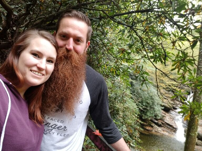 ♥ We spent our 2nd anniversary visiting Asheville. We loved the area. When we started talking about wedding ideas, we knew Asheville had to be included in the top ideas.