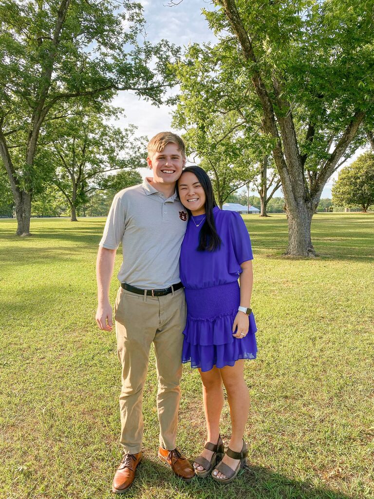 This was Sara's first time bringing a plus one to a wedding! This is still one of their favorite pictures together!