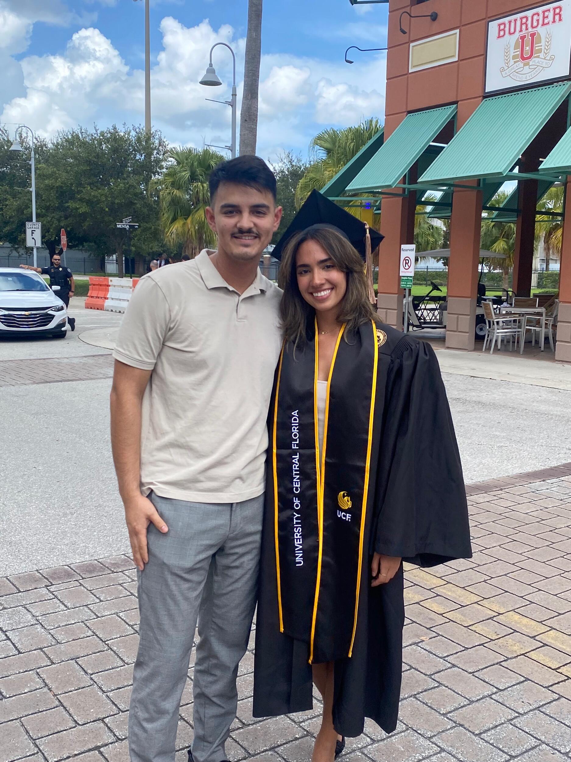 Juan and Elaina are both officially graduates from UCF