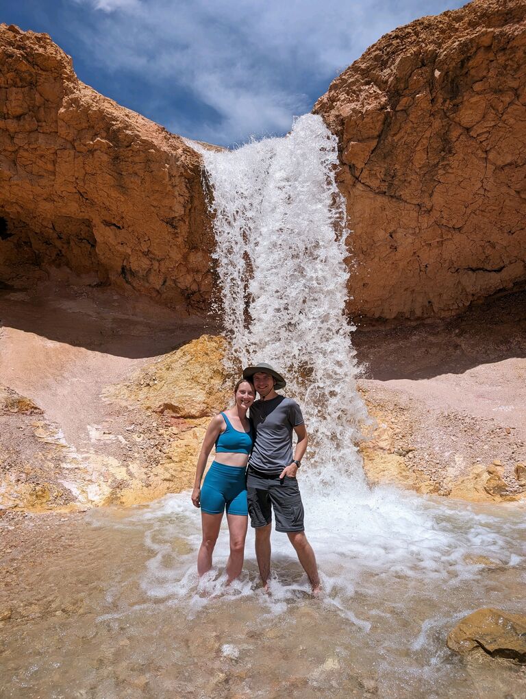 Always finding waterfalls to swim in!