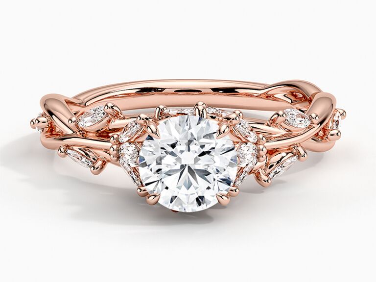14k Solid Rose Gold Small & Dainty Promise Ring for Her,womens