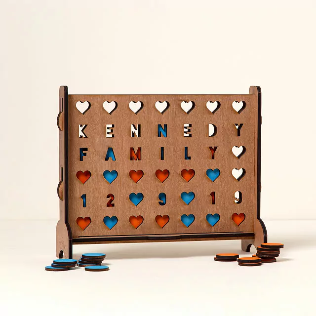 Customized Four-Across Game by Uncommon Goods