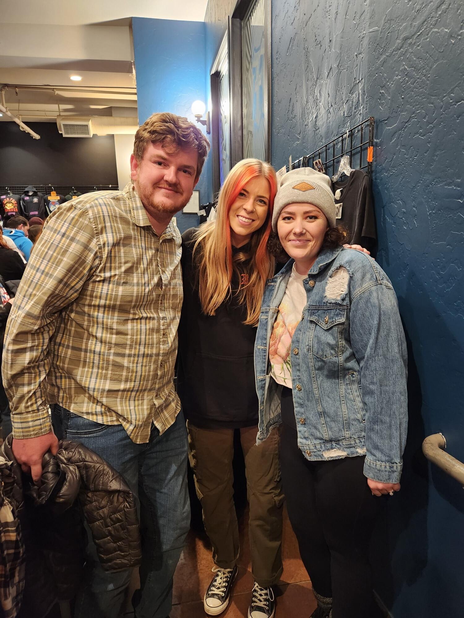 The two began the long road trip across the country where they also managed to attend two concerts and a festival along the way. This photo was taken with (one of) Kayleena's favorite artists, Taylor Acorn.