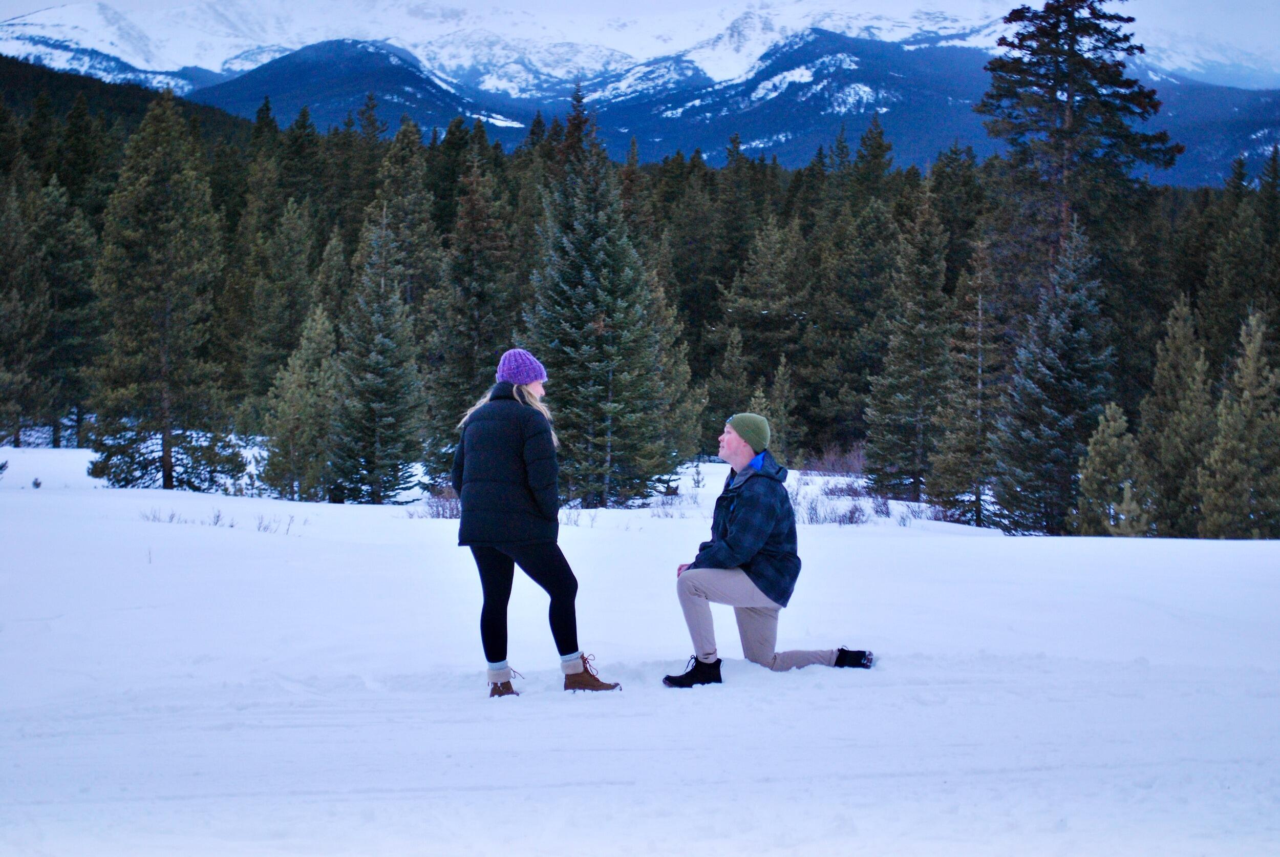 Cameron takes a knee!! Celebrating the big moment with wonderful company at the Tennessee Pass Cookhouse. Thanks Barb and Fred for hosting such an amazing trip!