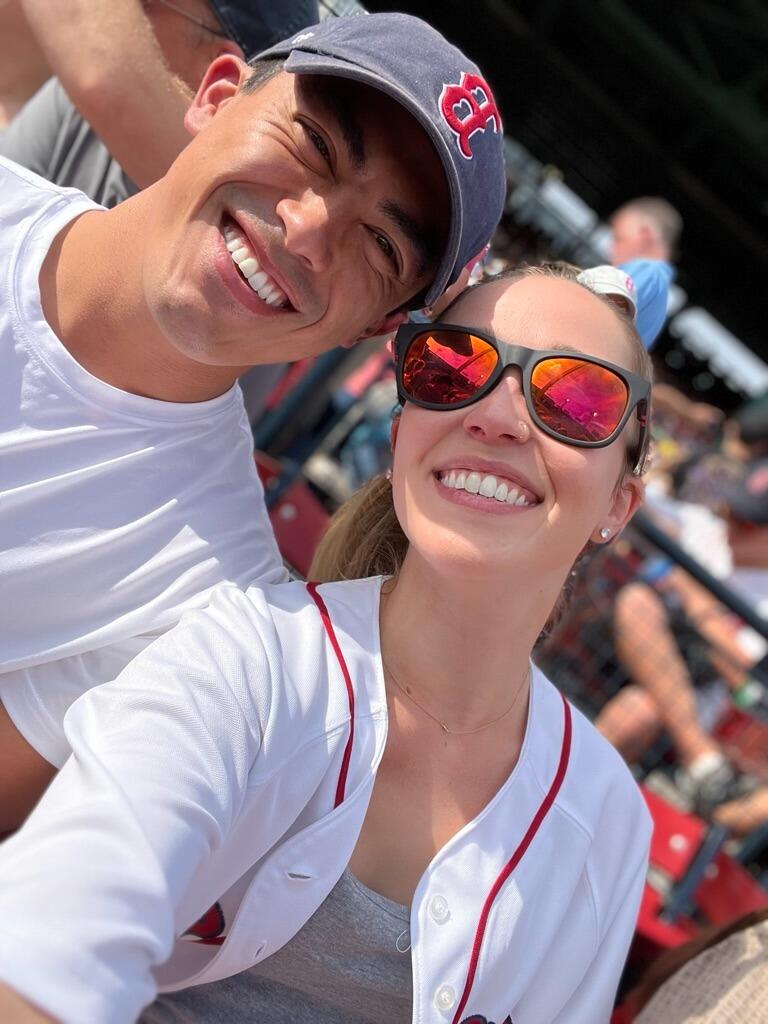 Jaxon takes Emily to her first Red Sox game!