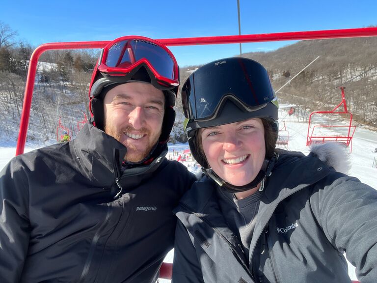 One of our favorite winter activities is skiing and snowboarding- so much that Claire bought her own skis!
