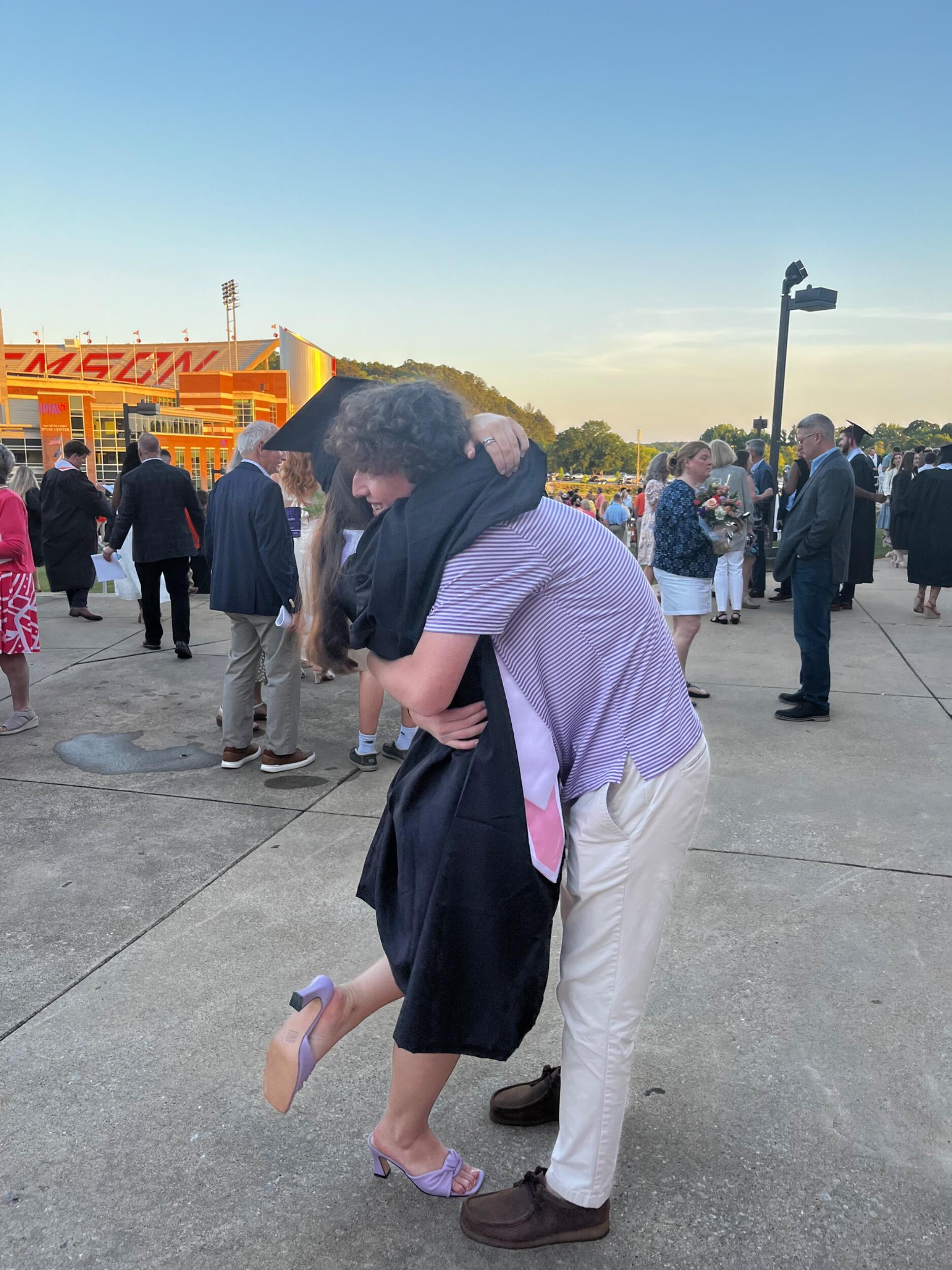 Mabrey graduated from Clemson! Connor was certainly her biggest cheerleader.