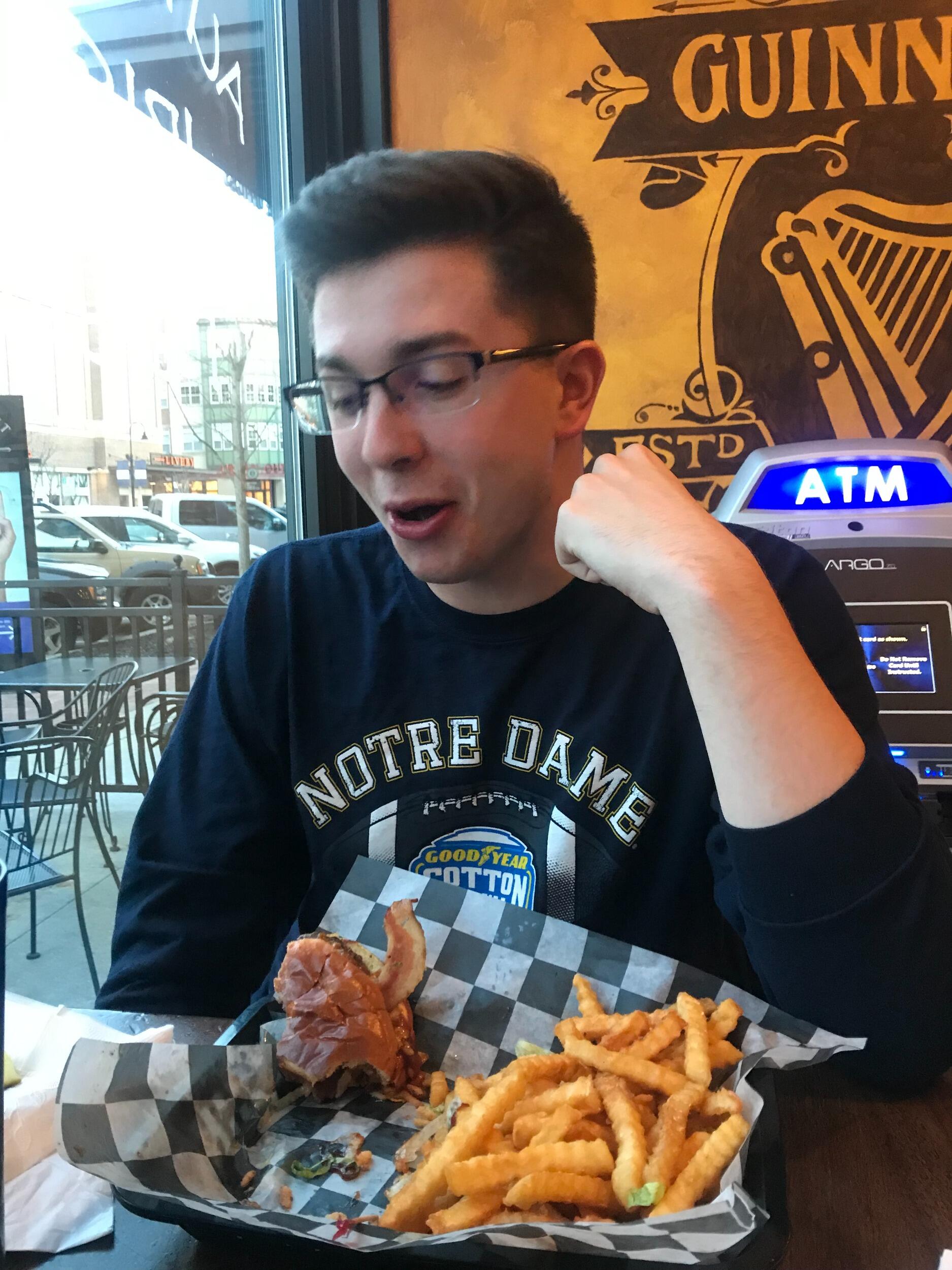 Charles tries pickles for the first time. As you can tell, it was not an experience he wished to repeat.