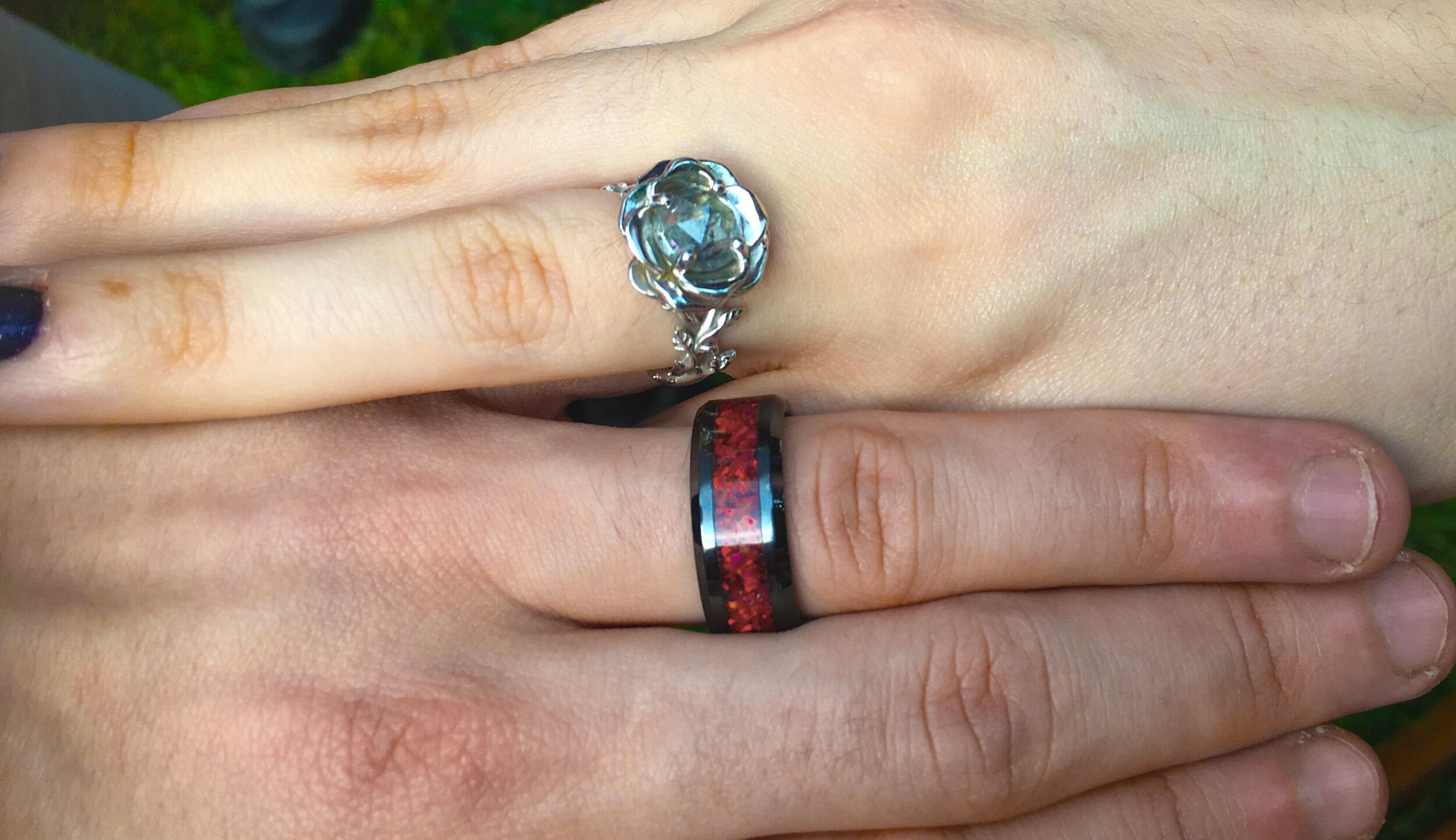 We proposed to each other, and these are our rings!