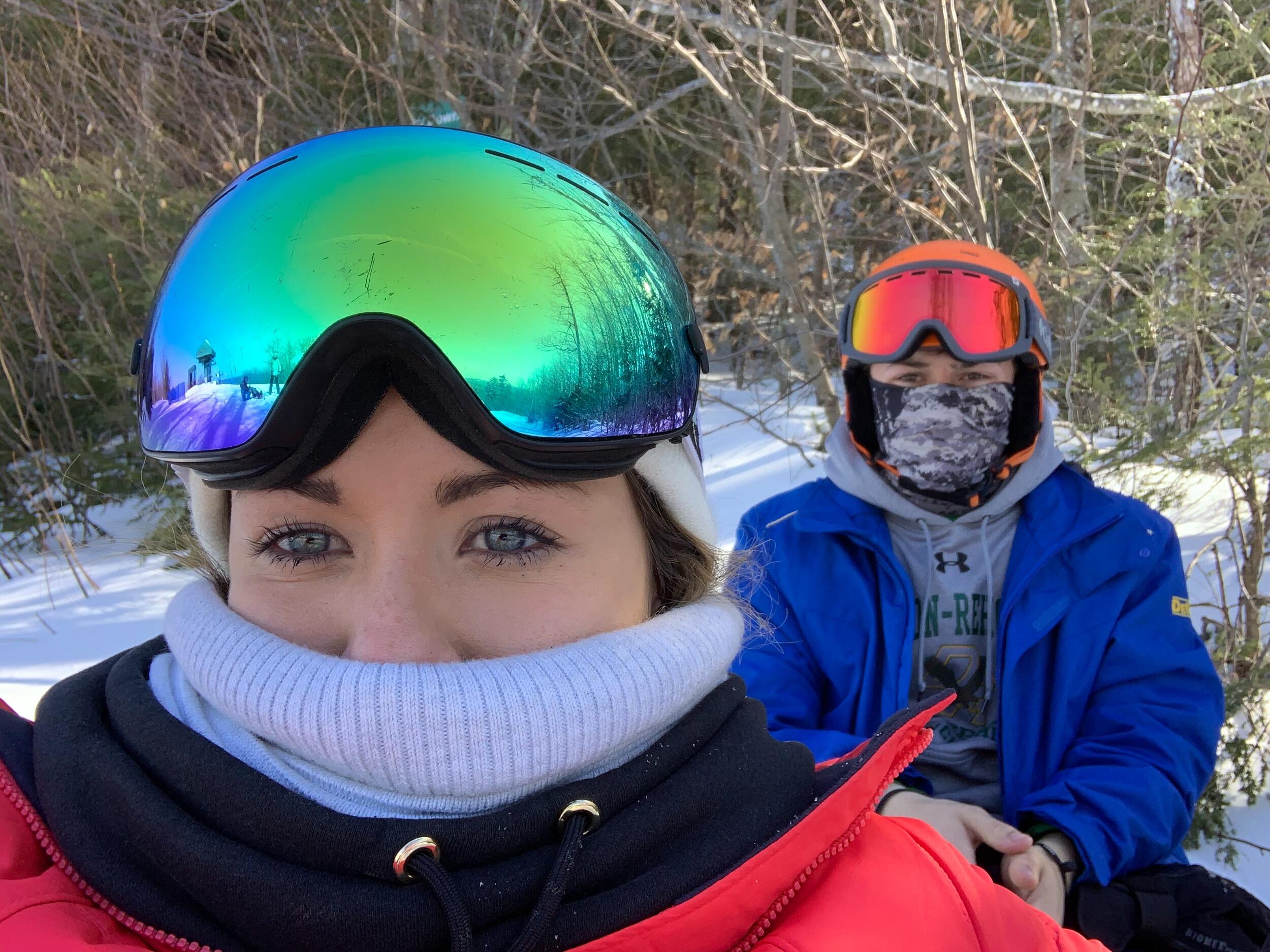 Kyle learned how to snowboard 