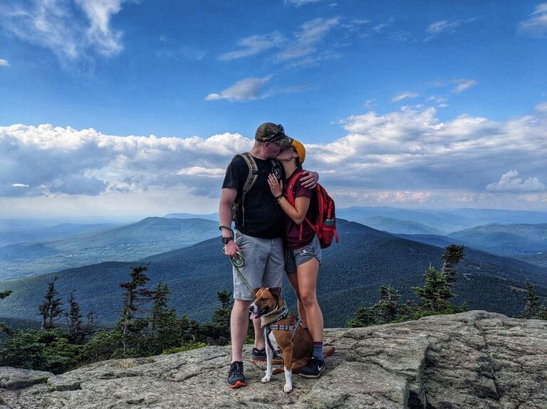 ENGAGED: 
Dillion proposed on the summit of Mt. Killington. The PERFECT proposal!
