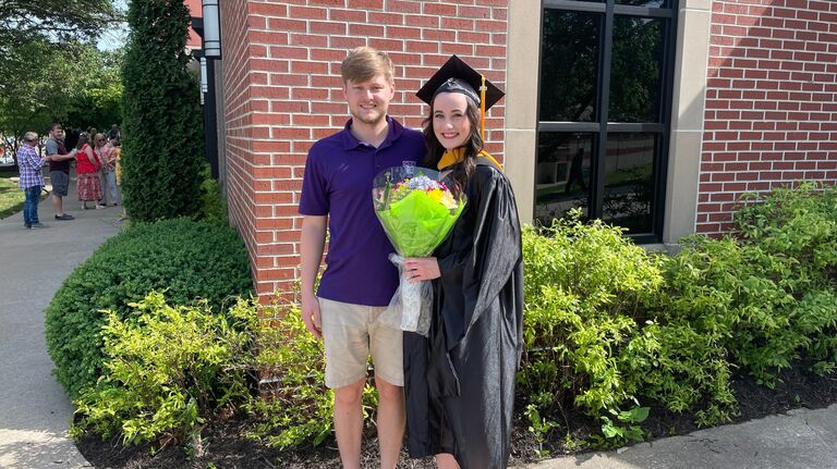 We celebrated Emily graduating with her Master's degree!